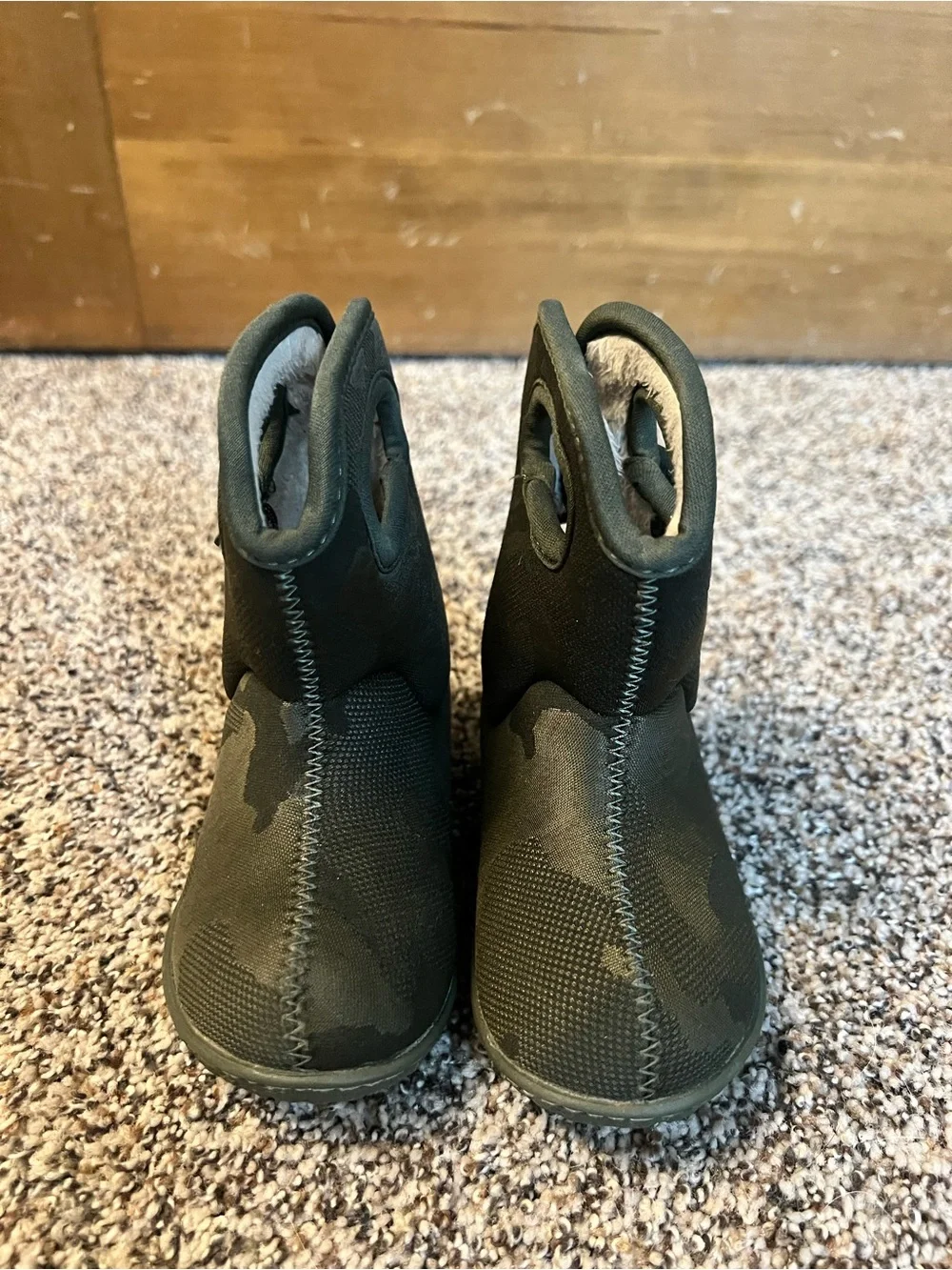 Baby Bogs Waterproof Winter Boots in Dark Green Camouflage - Infant Size 5